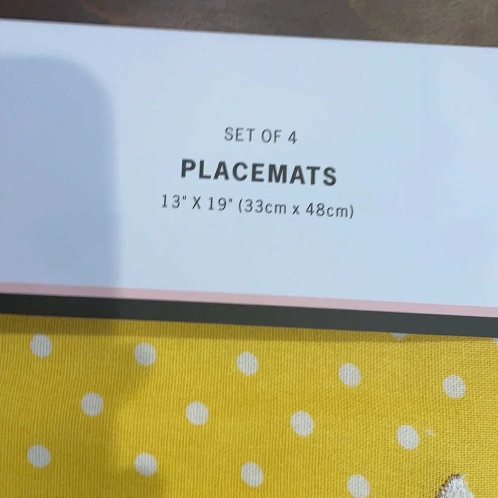 Tabitha Webb Anthropologie set of 4 Easter placemats
